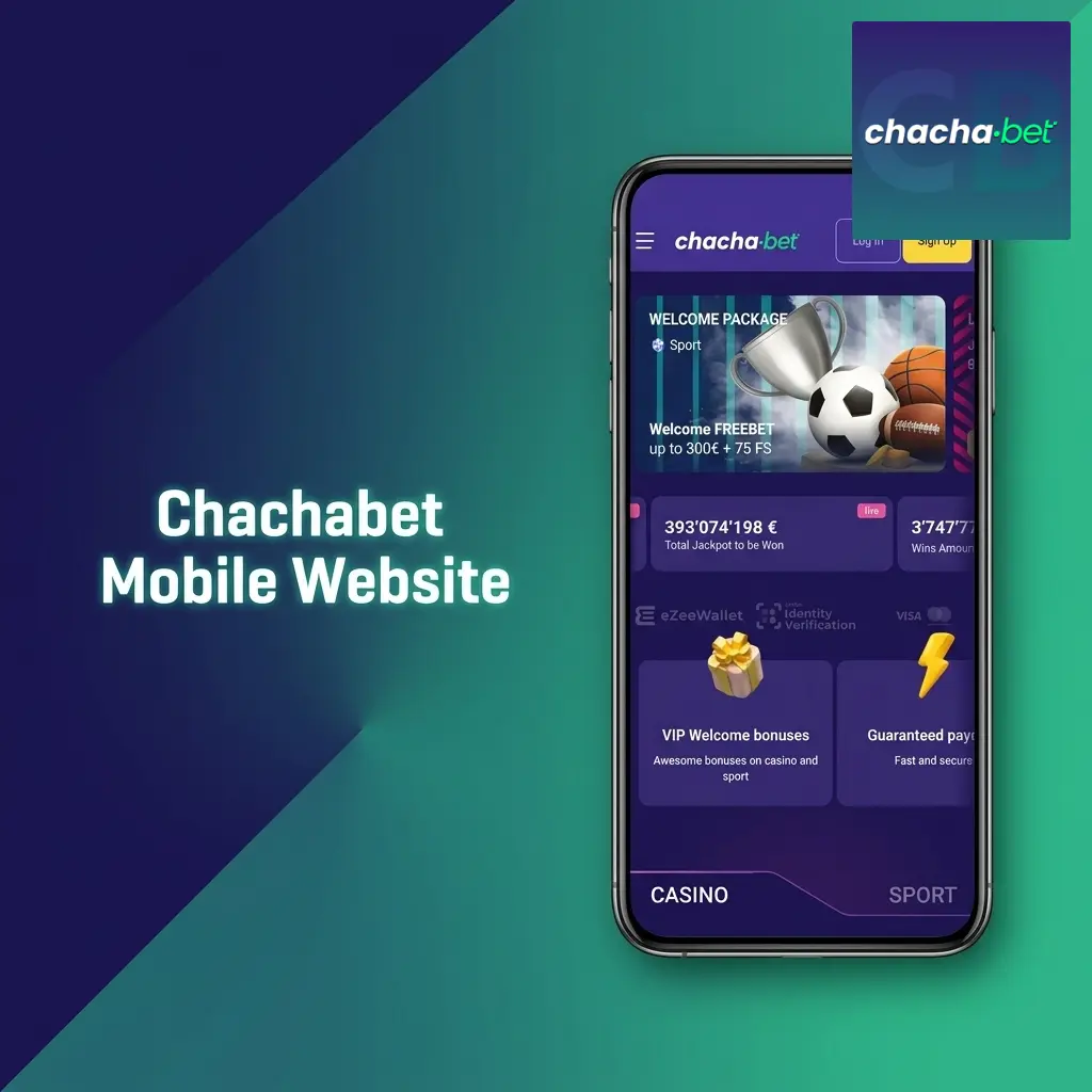 Chachabet mobile website interface on smartphone showing sports betting and casino options for Netherlands players