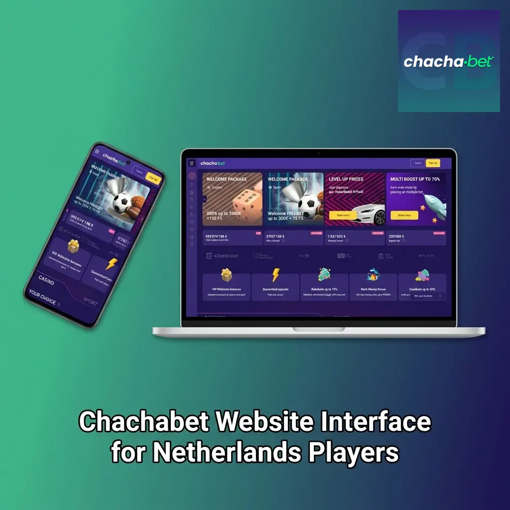 Chachabet website interface showing top navigation with Sports, Live Betting, Casino and Promotions tabs for Netherlands players