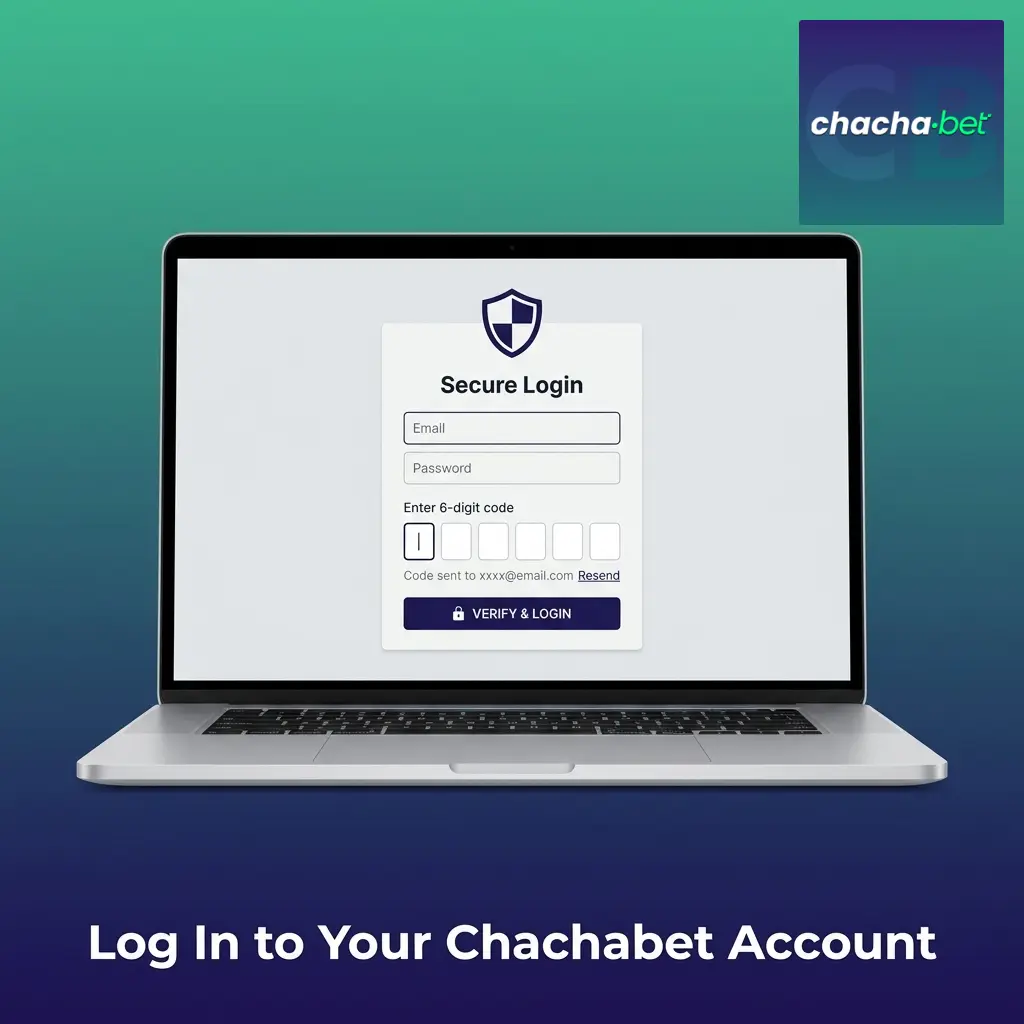 Chachabet login page with email and password fields for accessing betting markets, casino games, and bonuses