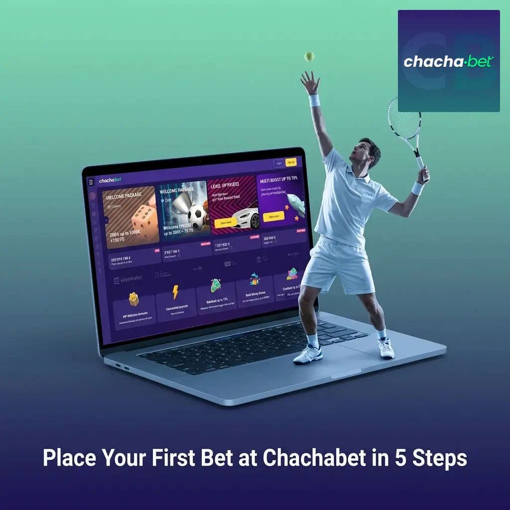 Step-by-step guide to placing your first bet at Chachabet, from registration to confirming your wager in 5 easy steps