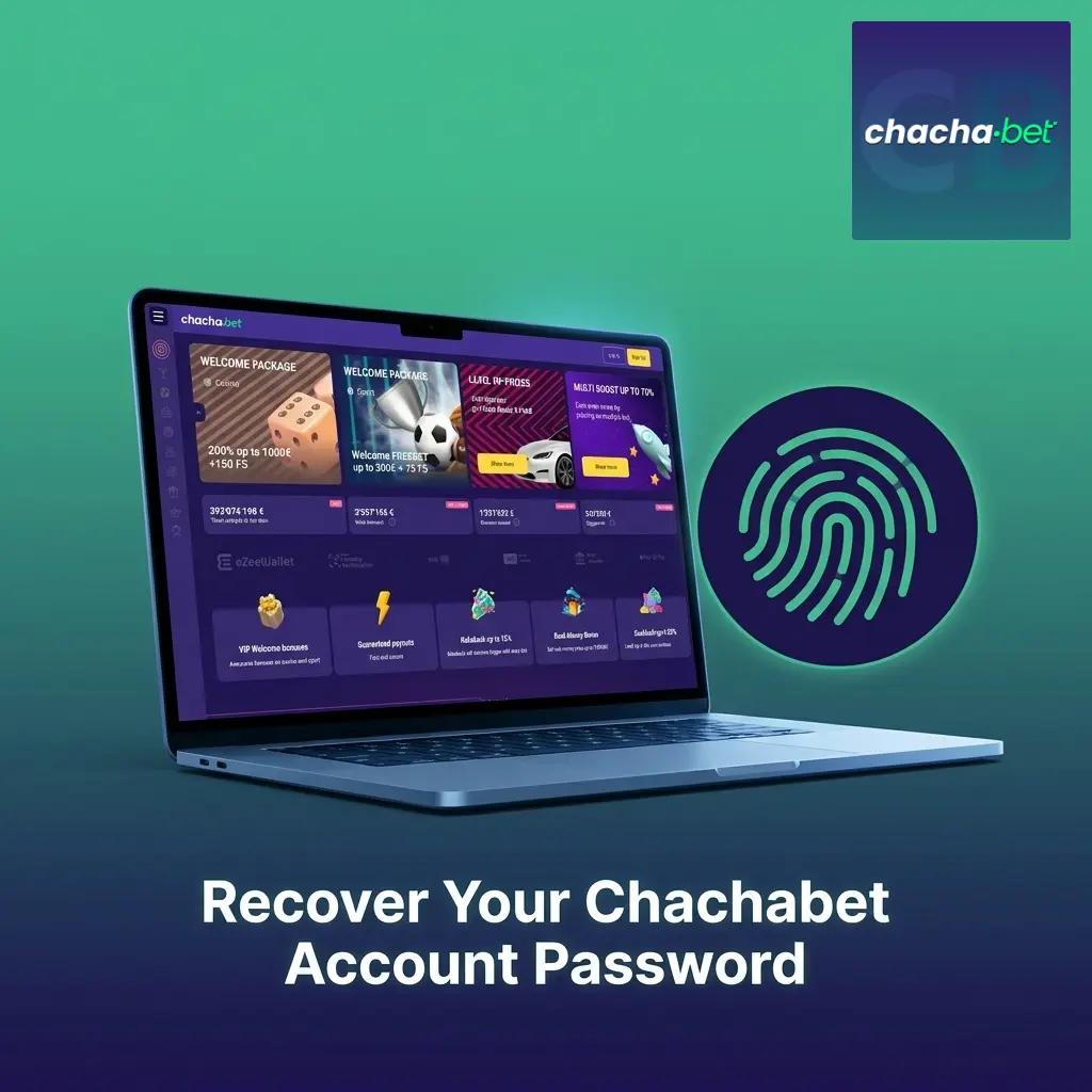 Chachabet account password recovery steps showing forgot password link and email reset process